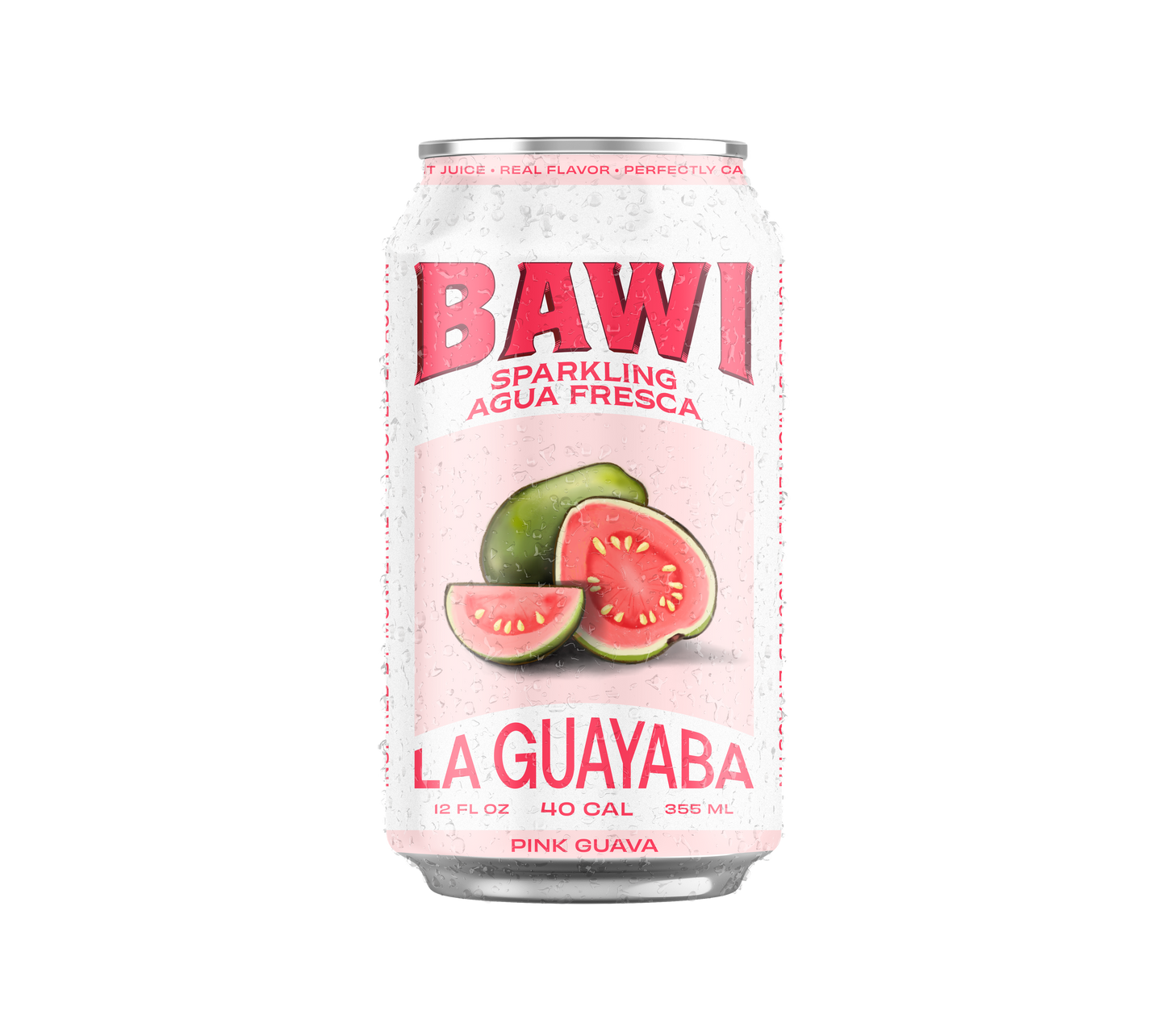 Can of La Guayaba with condensation
