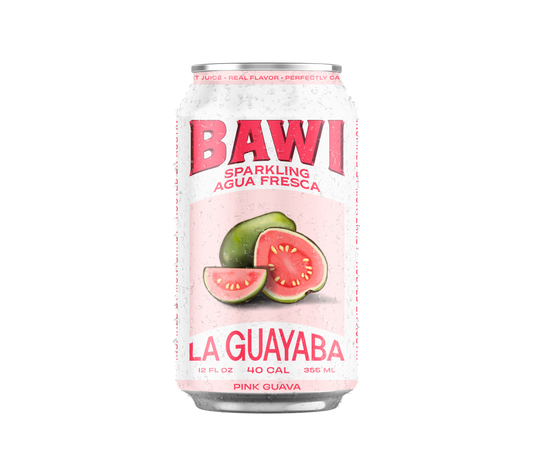 Can of La Guayaba with condensation