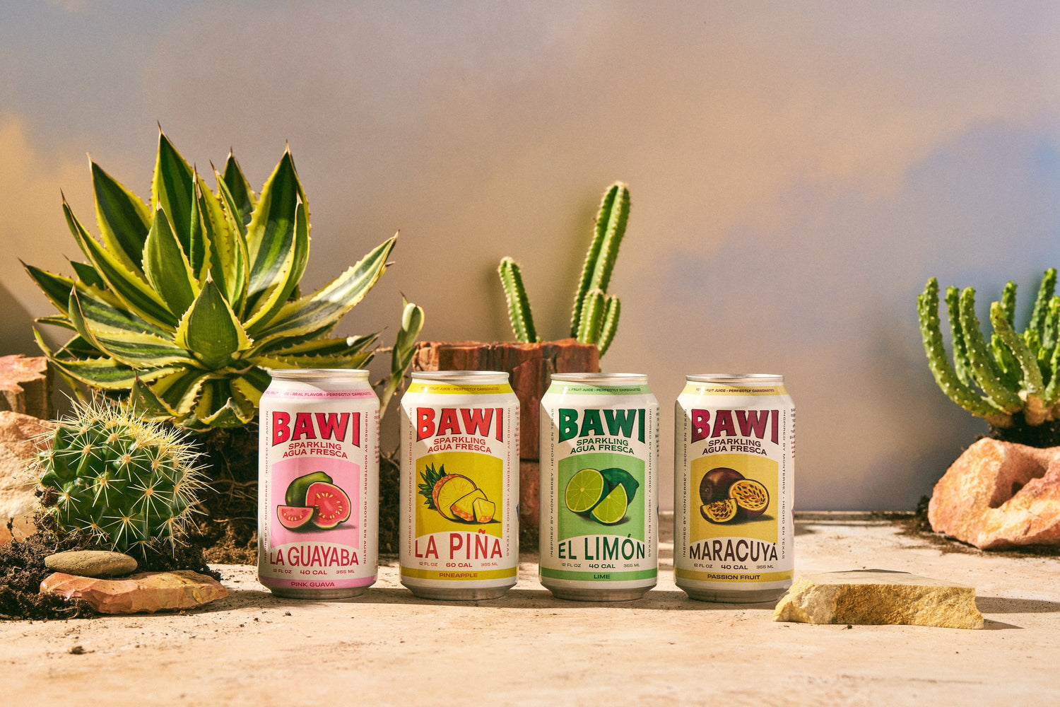 An image of Bawi Cans lined up